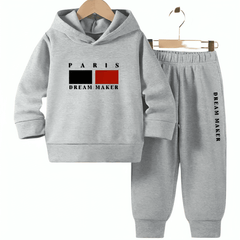 Paris Fleece Hoodie Tracksuit - Kin Trends