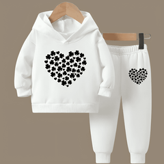 Beautiful Heart Fleece Hoodie Tracksuit - Kin Trends
