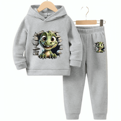 Cute Little Dino Hoodie Tracksuit - Kin Trends