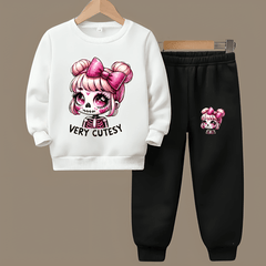 Very Cutesy Fleece Tracksuit - Kin Trends