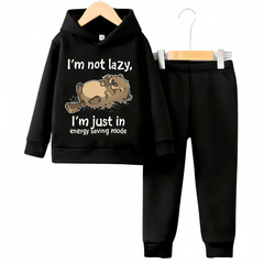 Energy Saving Mode Hoodie Tracksuit - Kin Trends