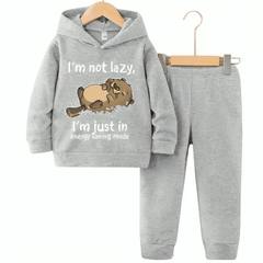 Energy Saving Mode Hoodie Tracksuit - Kin Trends