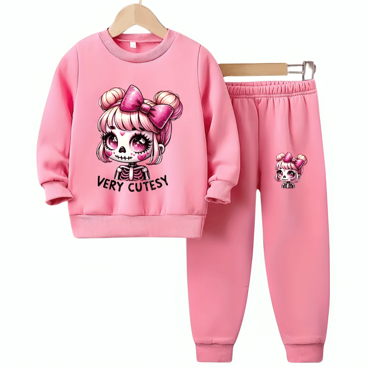 Very Cutesy Fleece Tracksuit - Kin Trends
