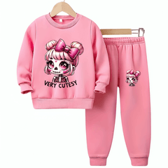 Very Cutesy Fleece Tracksuit - Kin Trends