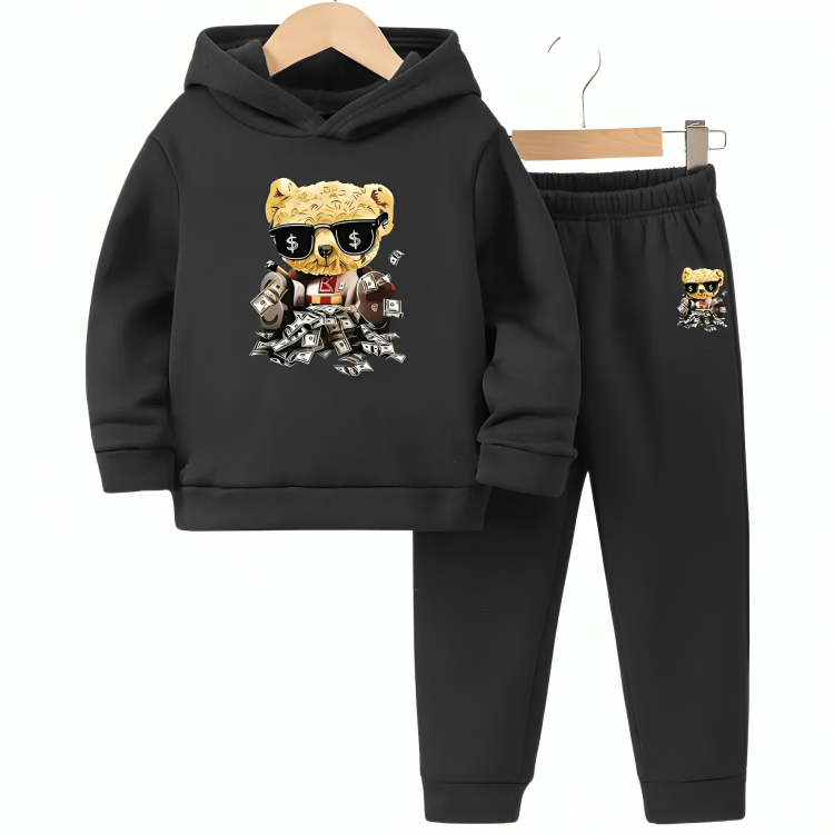 Rich Bear Hoodie Tracksuit - Kin Trends