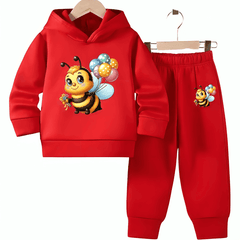 Bee Beauty Fleece Hoodie Tracksuit - Kin Trends