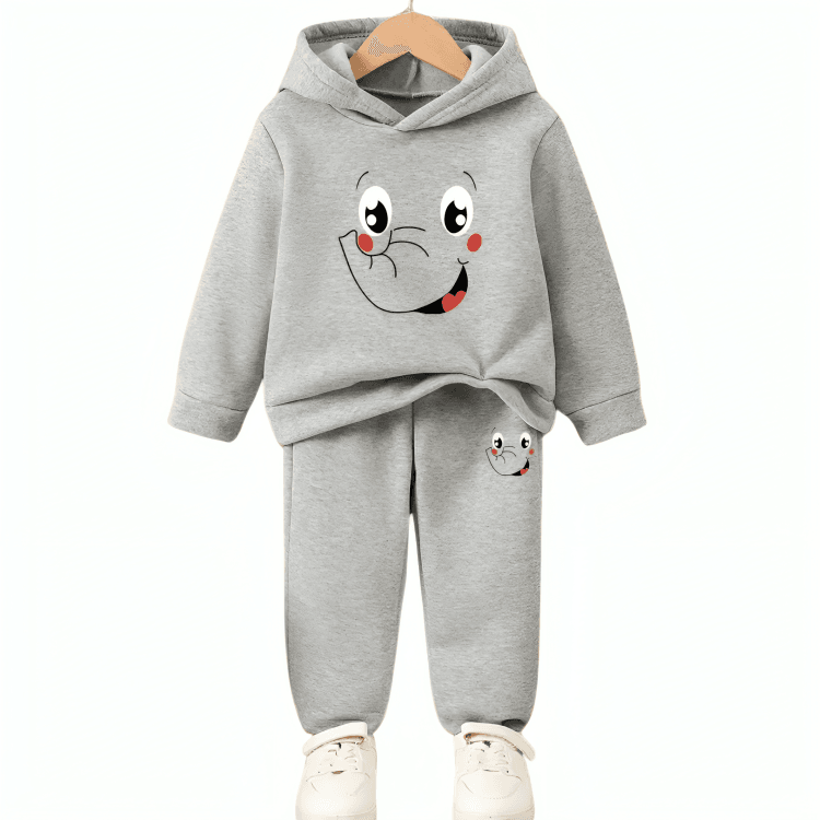 Cute Elephant Hoodie Tracksuit - Kin Trends