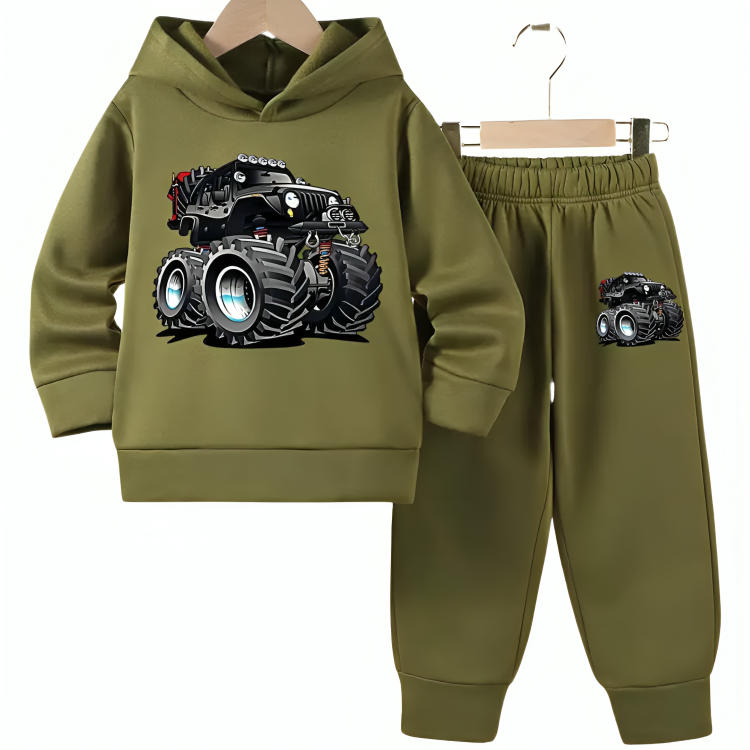 Racing Truck Fleece Hoodie Tracksuit - Kin Trends
