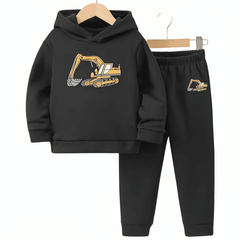 Excavator Fleece Hoodie Tracksuit - Kin Trends