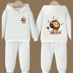 Music Lover Front back Printed Fleece Hoodie Tracksuit - Kin Trends