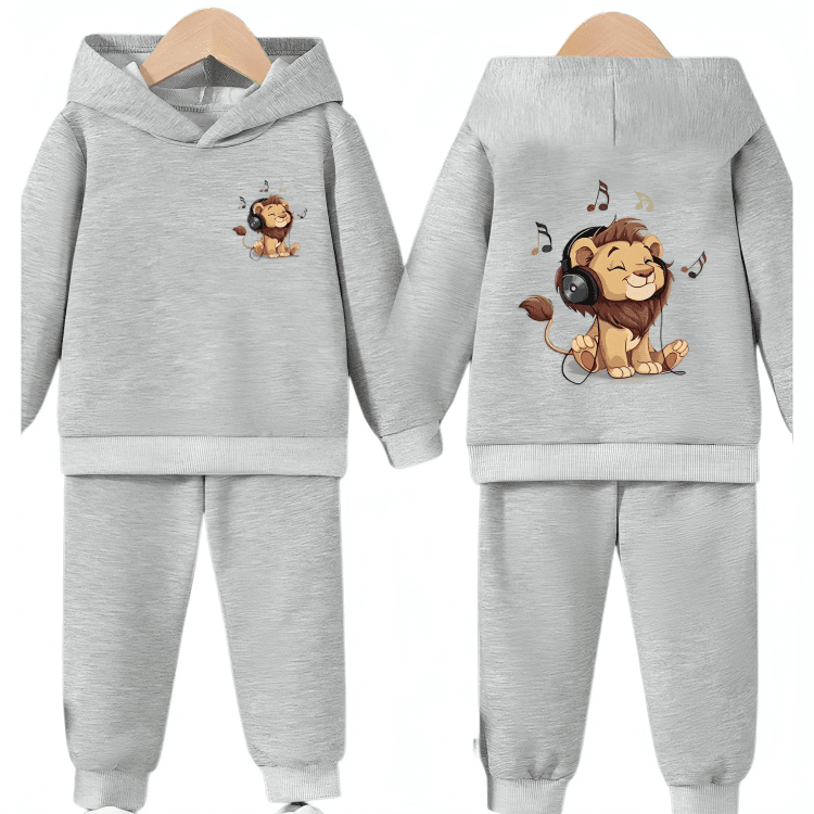 Music Lover Front back Printed Fleece Hoodie Tracksuit - Kin Trends