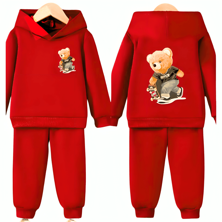 Skater King Front Back Fleece Hoodie Tracksuit - Kin Trends