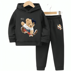 Yeah Skating Bear Fleece Hoodie Tracksuit - Kin Trends