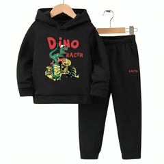 Dino Racer Fleece Hoodie Tracksuit - Kin Trends