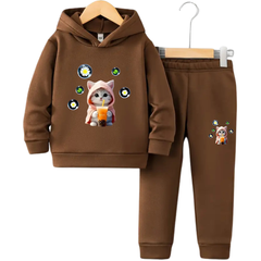Cutest Cat Fleece Hoodie Tracksuit