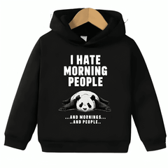 Panda Hate Morning People Hoodie - Kin Trends