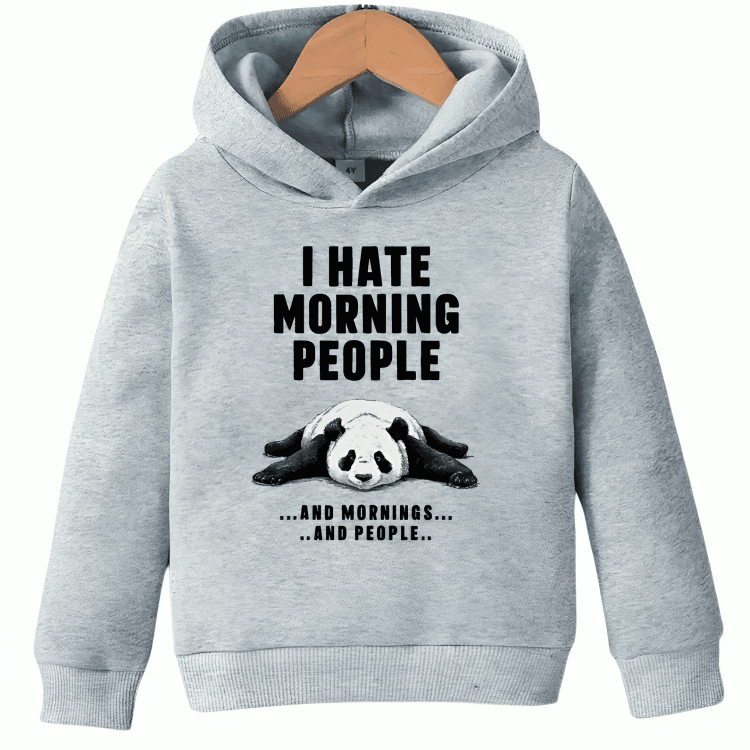 Panda Hate Morning People Hoodie - Kin Trends