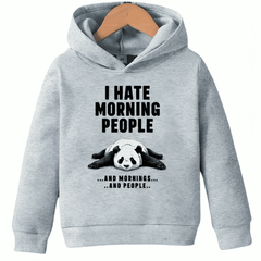 Panda Hate Morning People Hoodie - Kin Trends