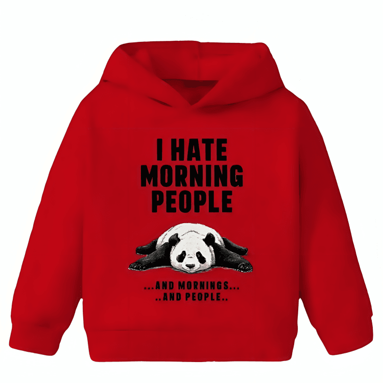 Panda Hate Morning People Hoodie - Kin Trends