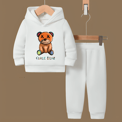 Smile Bear Fleece Hoodie Tracksuit - Kin Trends