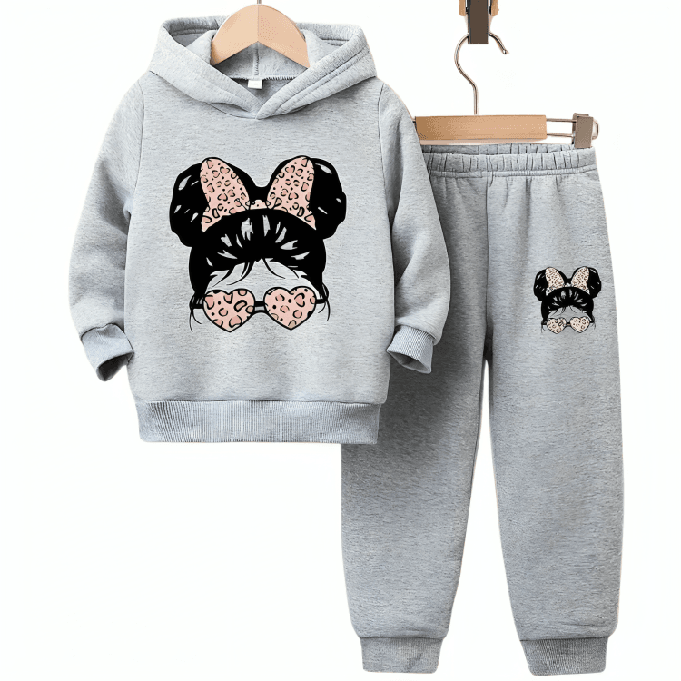 Girls Fleece Hoodie Tracksuit - Kin Trends