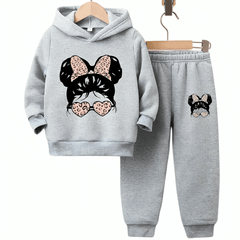 Girls Fleece Hoodie Tracksuit - Kin Trends