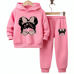 Girls Fleece Hoodie Tracksuit - Kin Trends