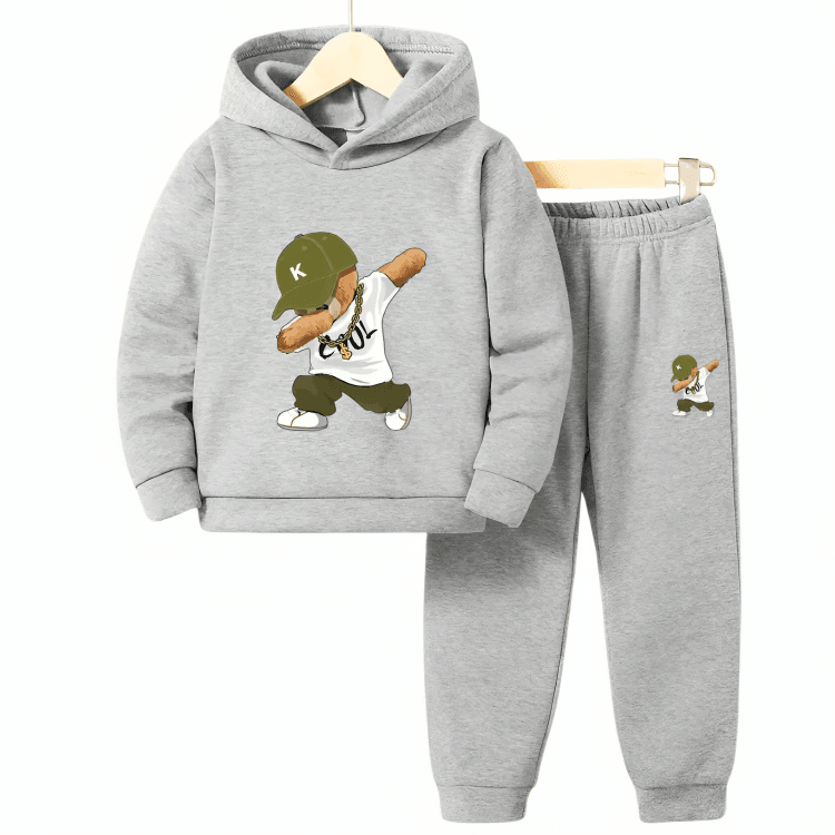 Cool Bear Fleece Hoodie Tracksuit - Kin Trends