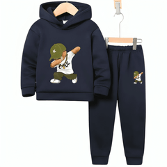 Cool Bear Fleece Hoodie Tracksuit - Kin Trends