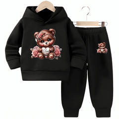 Beautiful Doll Fleece Hoodie Tracksuit - Kin Trends