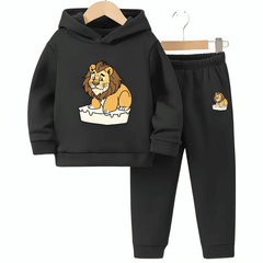Sweet Lion Fleece Hoodie Tracksuit - Kin Trends