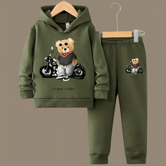 Street Rider Fleece Hoodie Tracksuit - Kin Trends