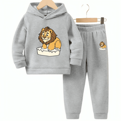 Sweet Lion Fleece Hoodie Tracksuit - Kin Trends