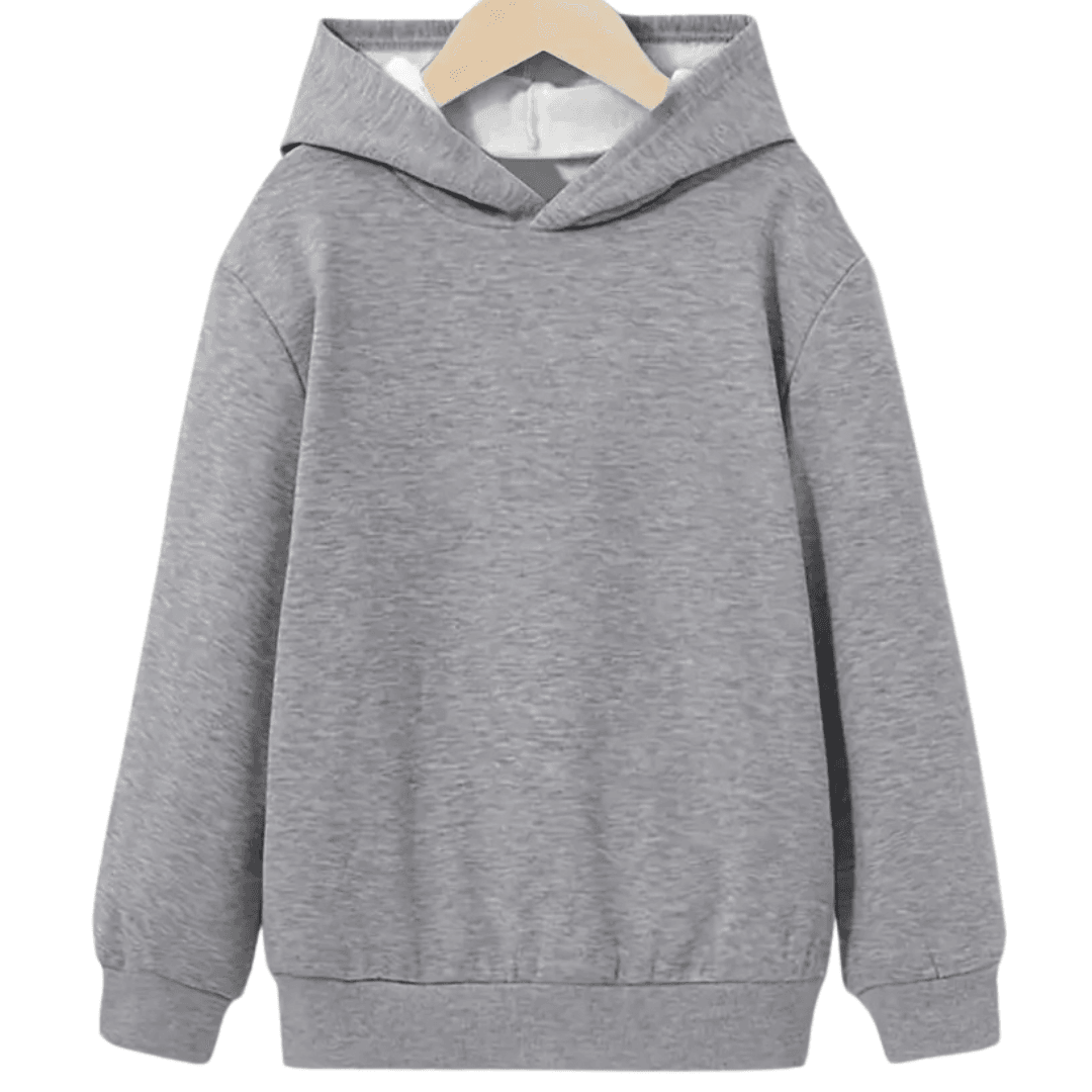 Plain Solid Color Warm Fleece Hoodie - Kin Trends
