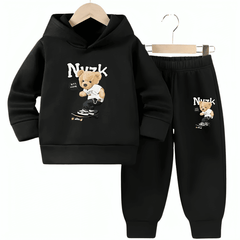 Skater Bear Multiple Fleece Hoodie Tracksuit - Kin Trends