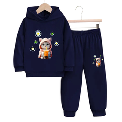 Cutest Cat Fleece Hoodie Tracksuit