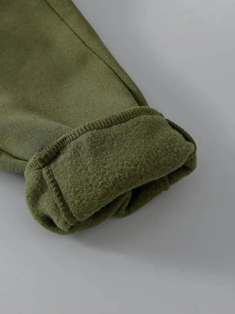 Green Fleece Winter Trouser - Kin Trends