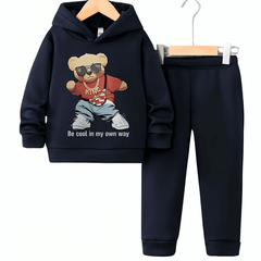 Be Cool King Bear Hoodie Tracksuit - Kin Trends