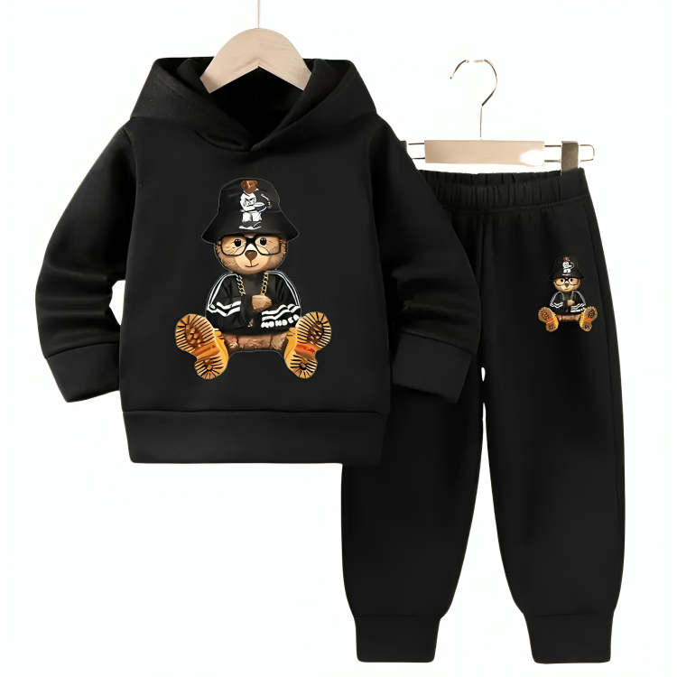 Savage Sitting Bear Hoodie Tracksuit - Kin Trends