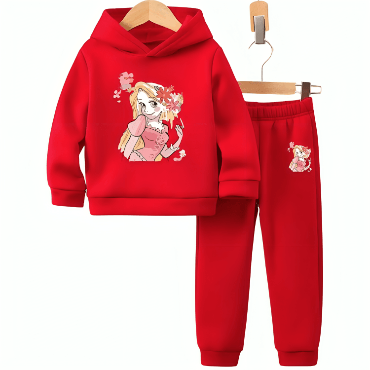 Girls Doll Fleece Hoodie Tracksuit - Kin Trends