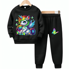 Colorful Unicorn Fleece Tracksuit - Kin Trends