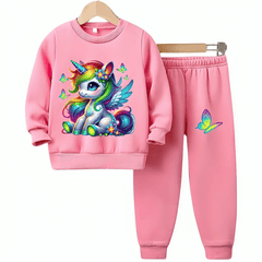 Colorful Unicorn Fleece Tracksuit - Kin Trends