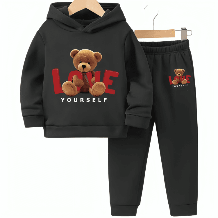 Love Yourself Fleece Hoodie Tracksuit - Kin Trends