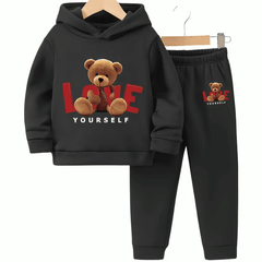Love Yourself Fleece Hoodie Tracksuit - Kin Trends