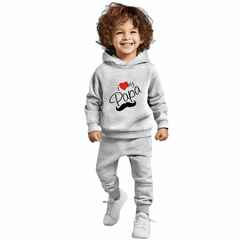 I Love Papa Hoodie Tracksuit - Kin Trends