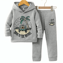 Nature Fleece Hoodie Tracksuit - Kin Trends