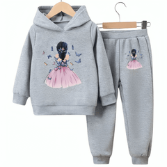 Beautiful Doll Fleece Hoodie Tracksuit - Kin Trends