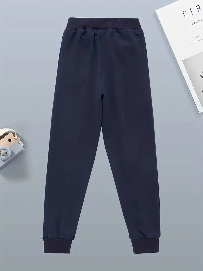 Navy Blue Fleece Trouser Winter trousers for boys and girls - Kin Trends