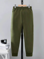 Olive Green Fleece Trouser Winter trousers for boys and girls - Kin Trends