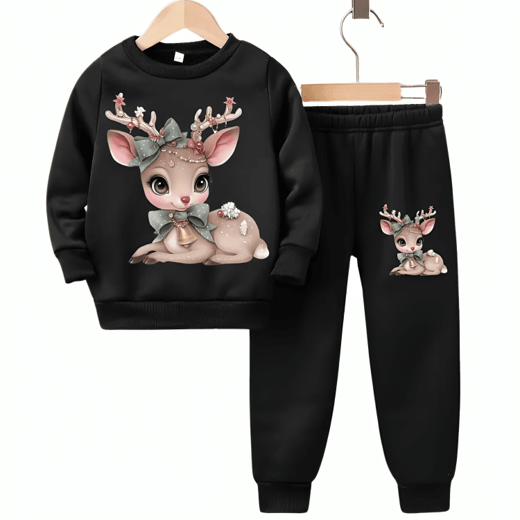 Deer Fleece Tracksuit - Kin Trends